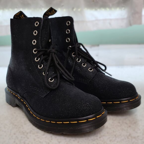 Dr. Martens Air Wair Pascal 1460 Glitter Ray Black - Picture 1 of 15